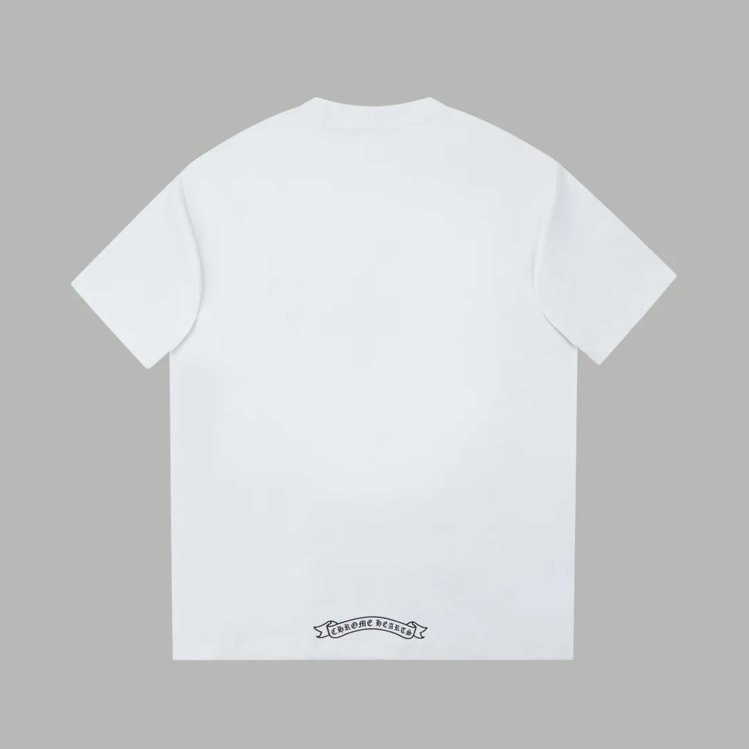 🅿️230 ✨CH✨🆕25SS Spring and Summer New Style Crow Heart✝Rack Logo Embroidered Short Sleeves Light luxury essential item for daily commuting for men and women Correct version Welcome to compare Detailed features · 260g 100% pure cotton double yarn jersey fabric · Custom dyed in the same cylinder, special thickened 32 count double-ply 1X1 thread · Double needle stitching and cross-stitching technology · Original main mark, washed tag, brand moisture-proof paper packaging Color: white/black/grey Size: S/M/L/XL